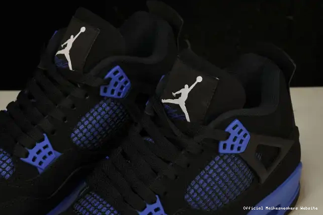 Official Maikesneakers Black Retro Jordan 4 CT8527-018 Game Royal 0617